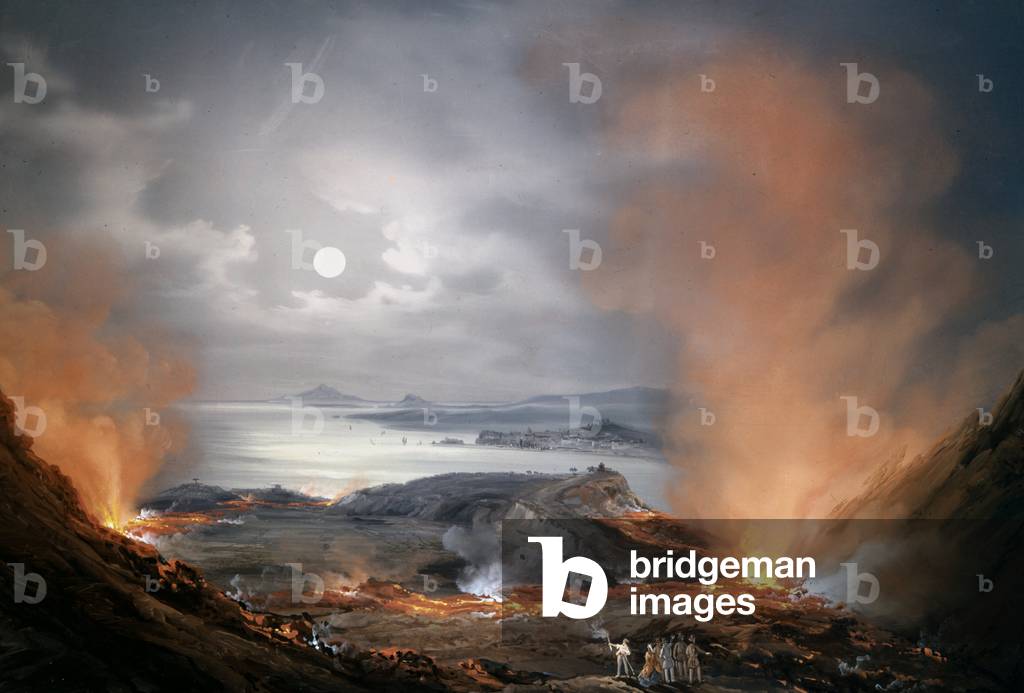 Eruption of the vesuve in 1834 (oil on canvas)