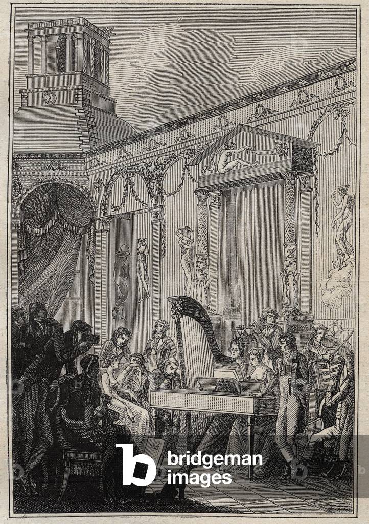 A concert of Pierre-Jean Garat 1762-1823 musician and baritone singer francais