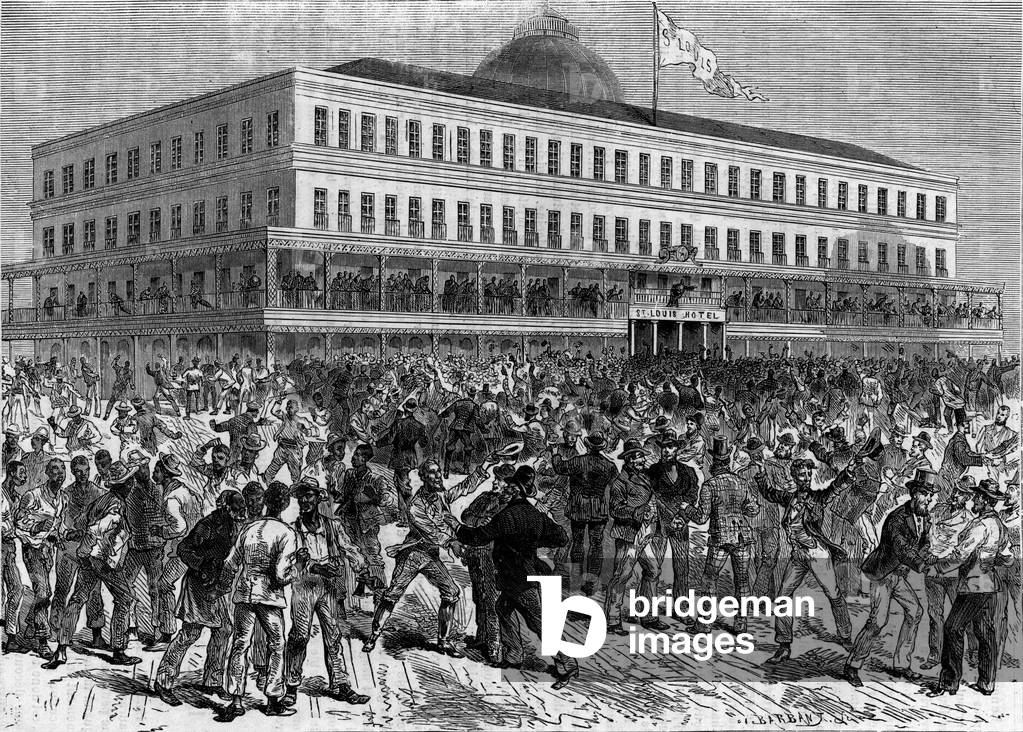 An election day in New Orleans (New Orleans), United States, 1885 (print)
