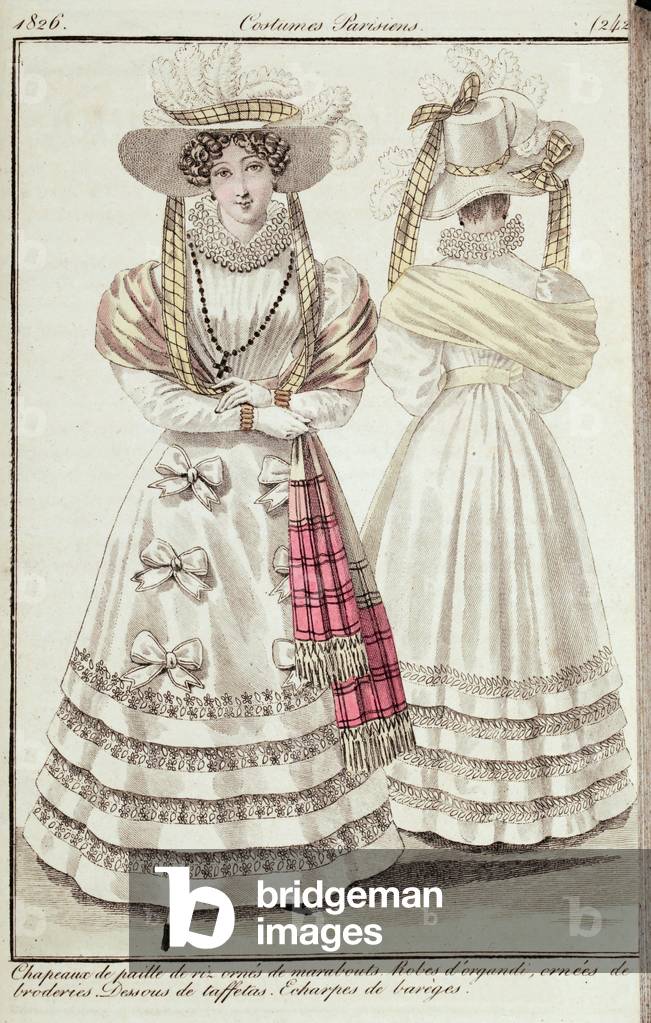 Fashion, France, 19th century - Women's Fashion - Ladies and Fashion Journal, Parisian Costumes, 1826 -