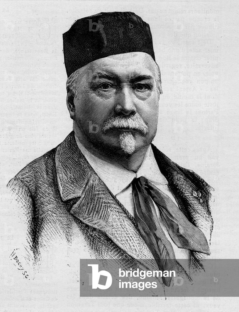 Portrait of journalist and novelist Adolphe Monnot de Balathier de Bragelonne, who died in 1888.