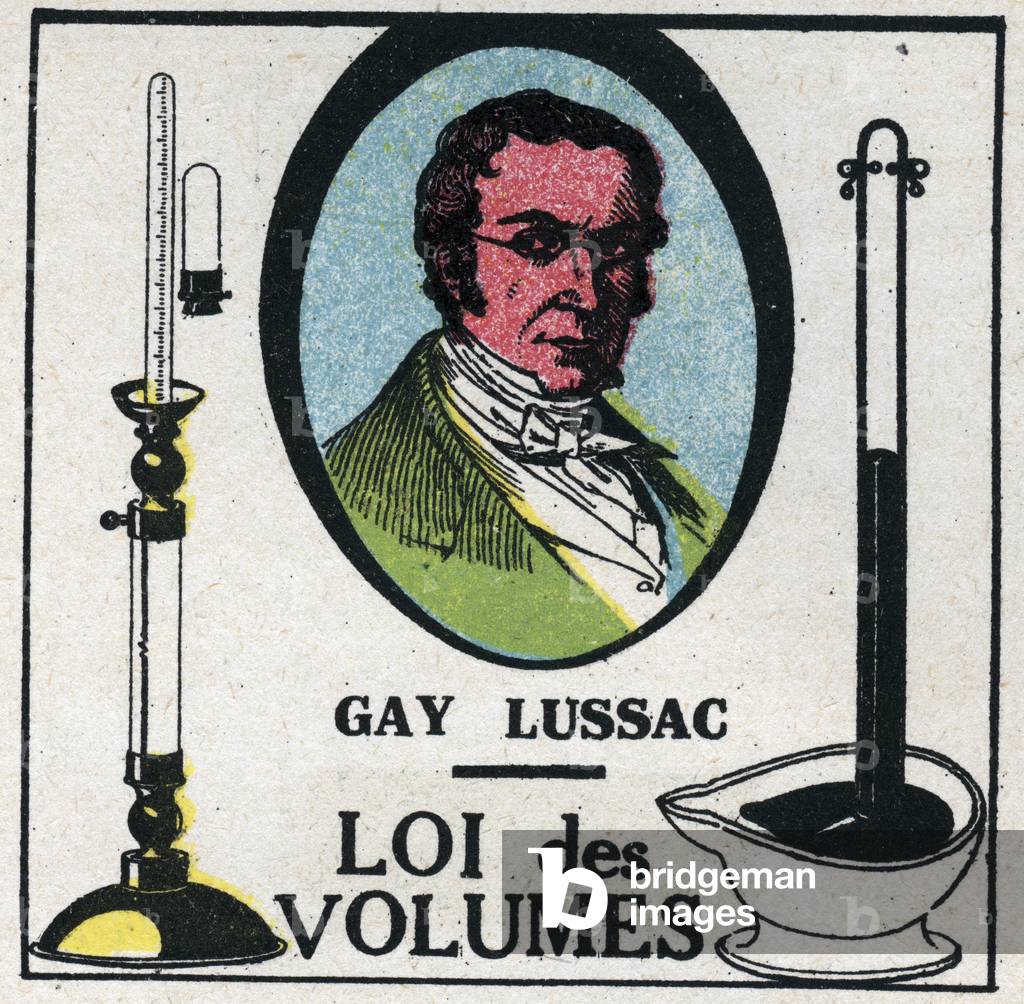 Les atoms: loi des volumes by Louis-Joseph Gay-Lussac (Louis Joseph Gay Lussac) (1778-1818). Anonymous illustr