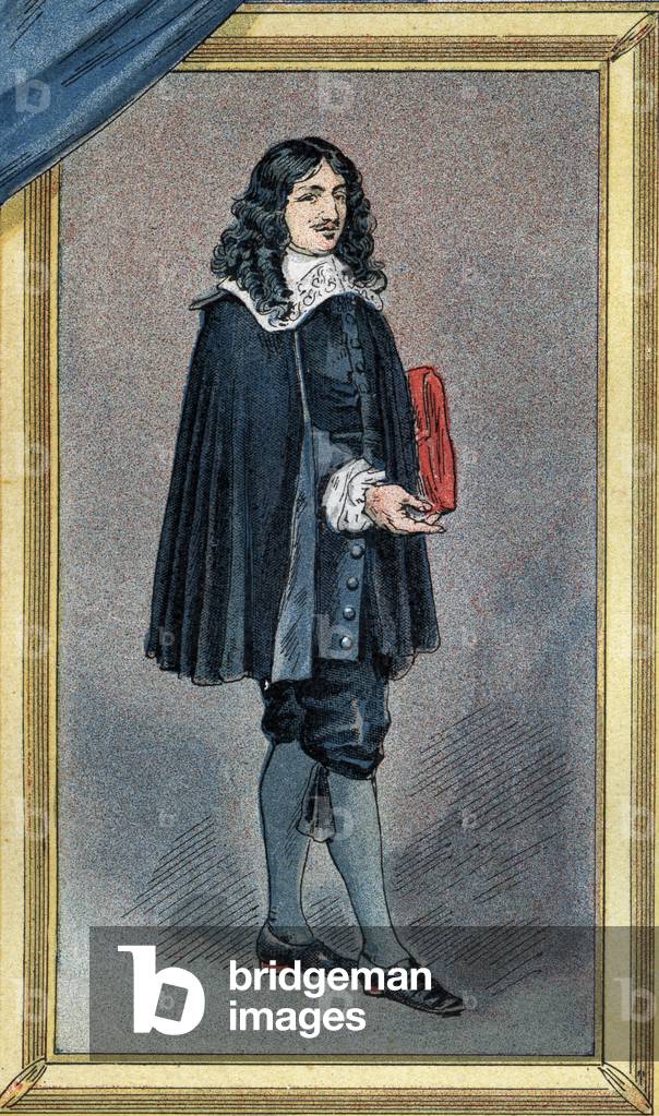 Portrait of Jean Baptiste Colbert, French statesman  at the end of the 19th century.