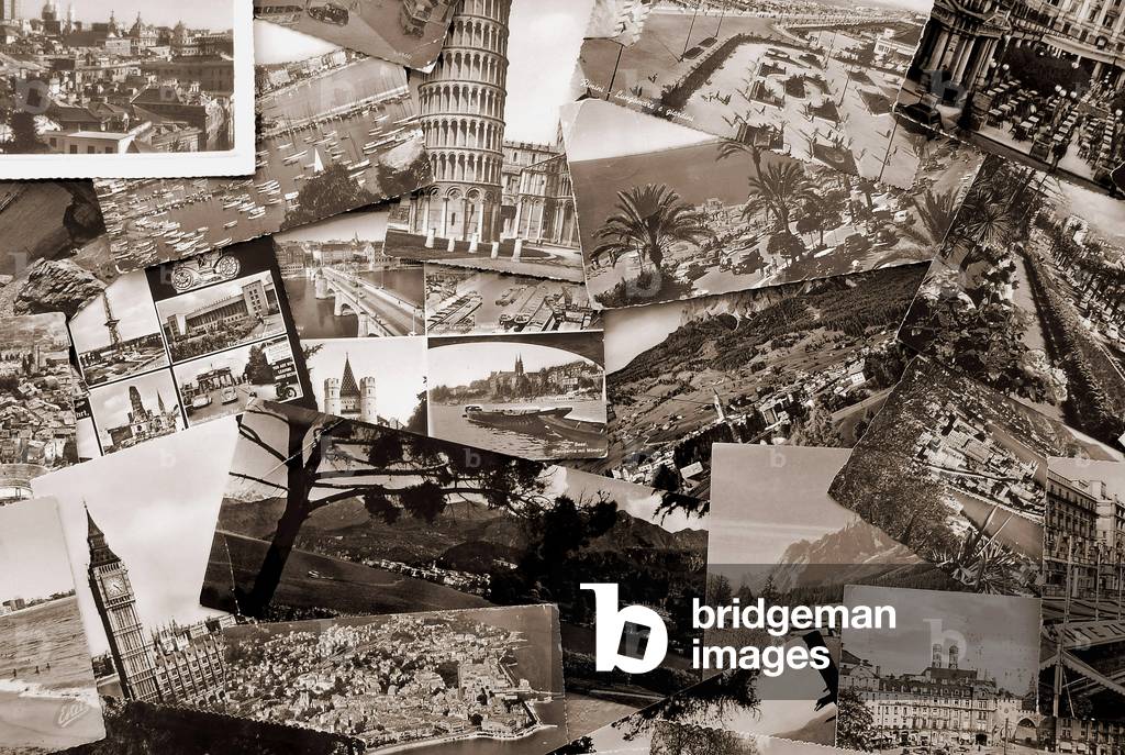 Still life of postcards. 20th century.