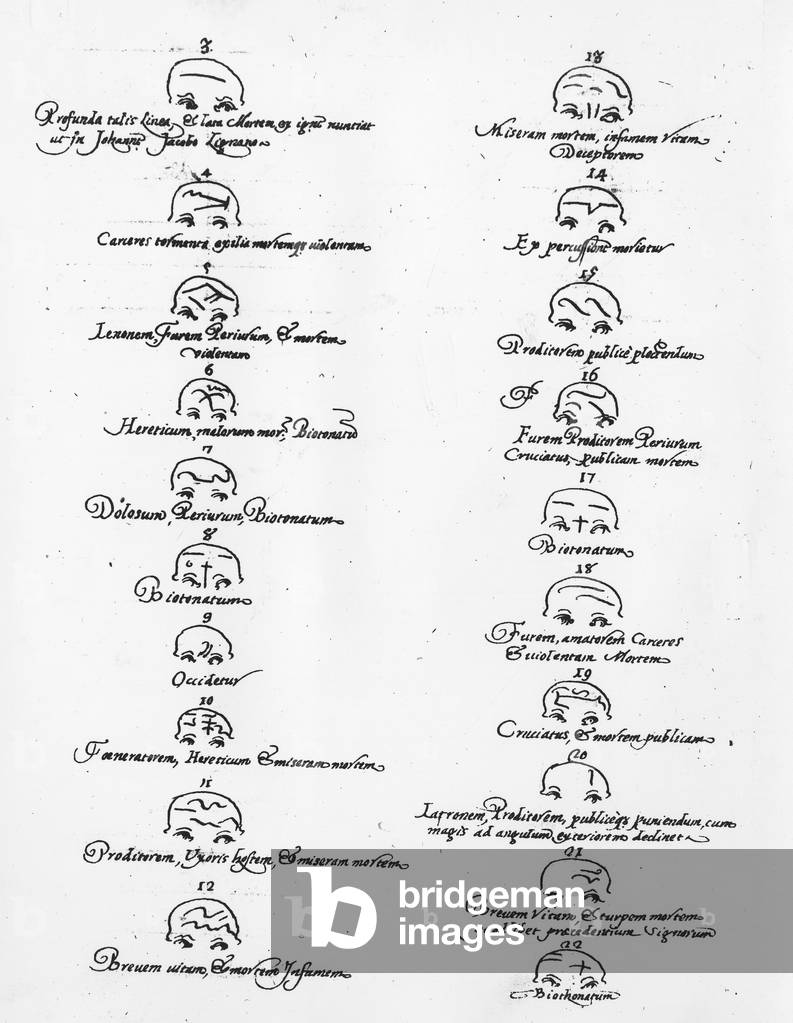 Metoposcopiae liber, The metoposcopy of 1658, by (Cardanus Hieronymus) (Jerome Cardane) Gerolamo Cardano (1501-1576) Italian doctor, mathematician, philosopher and astrologer - Milano: Biblioteca Nazionale Braidense