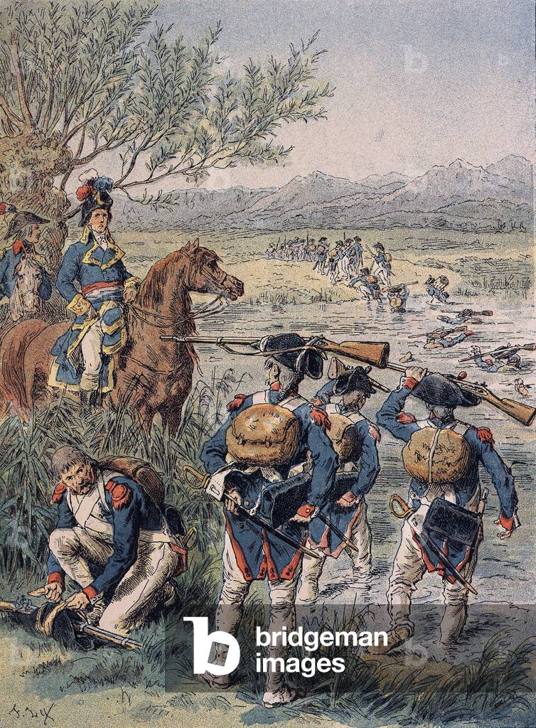 Battle of Zurich, passage of the Lintz, 1799
