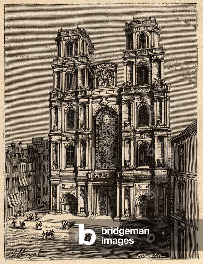 Rennes - La Cathedrale Saint Pierre - - engraving in “” PATRIE” - DESCRIPTION PECTUREQUIREQUE DE LA FRANCE EN 6 VOLUES BY LUCIEN HUARD - end 19th century