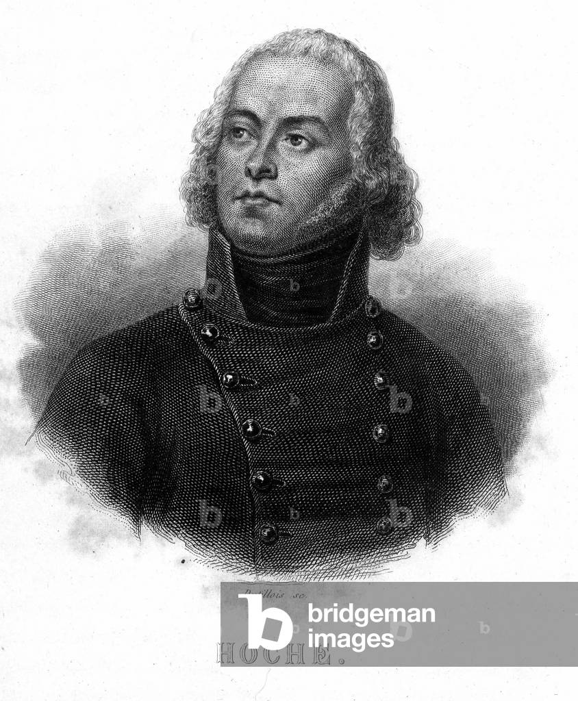 Portrait of General Lazare Louis Hoche (1768 - 1797) - in “” Revolution francaise”” by Thiers. 19th century