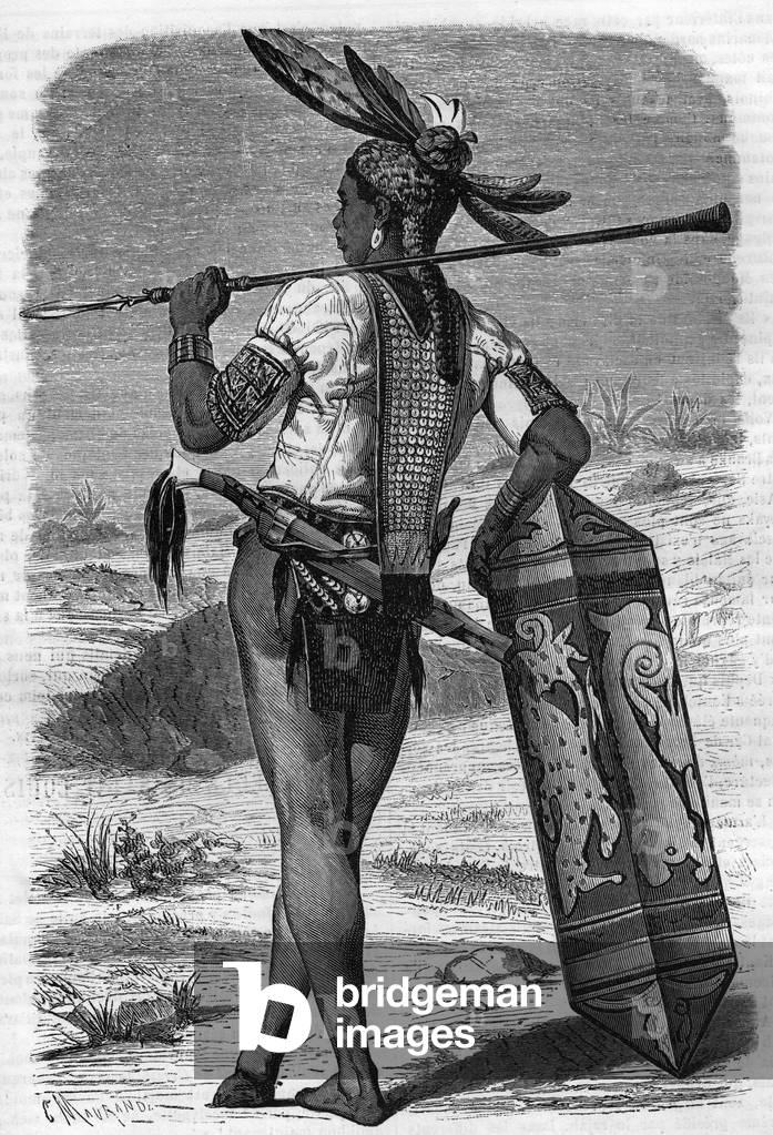 An Indigene Dayak resident of Saravak, Malaysia in the 19th century, 1888 (print)