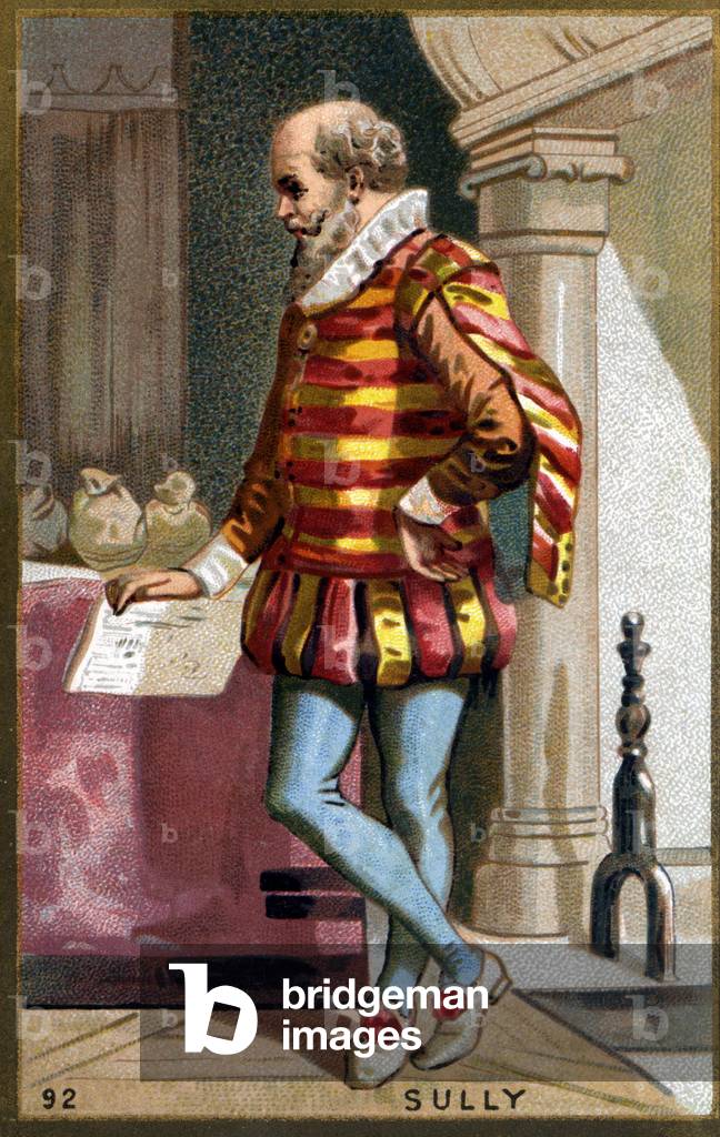 Maximilian of Bethune, Baron of Rosny, Duke of Sully (1560 - 1641). Chromolithography of the 19th century.