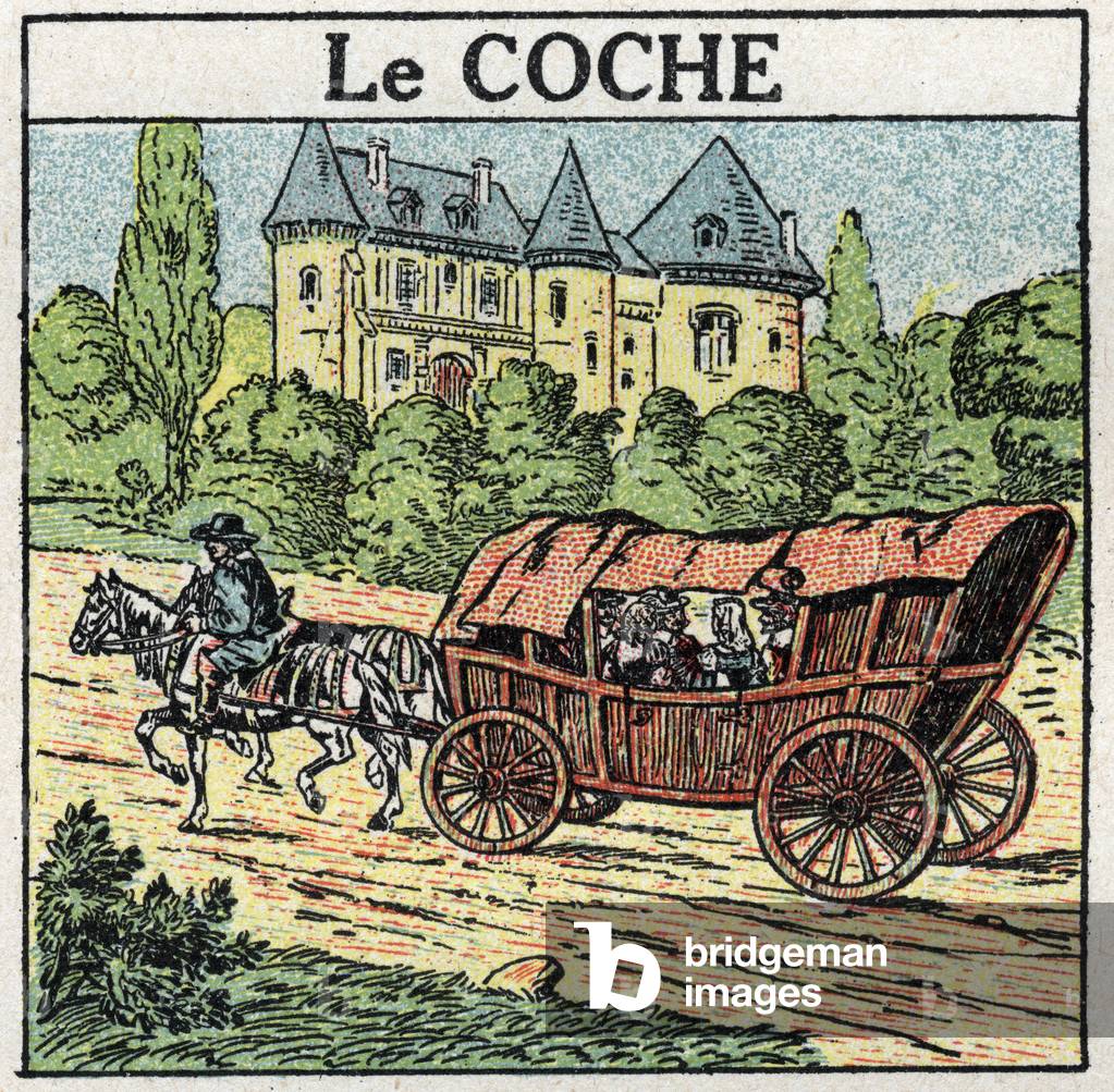 Animal traction: the tick. Anonymous illustration from 1925. Private collection.