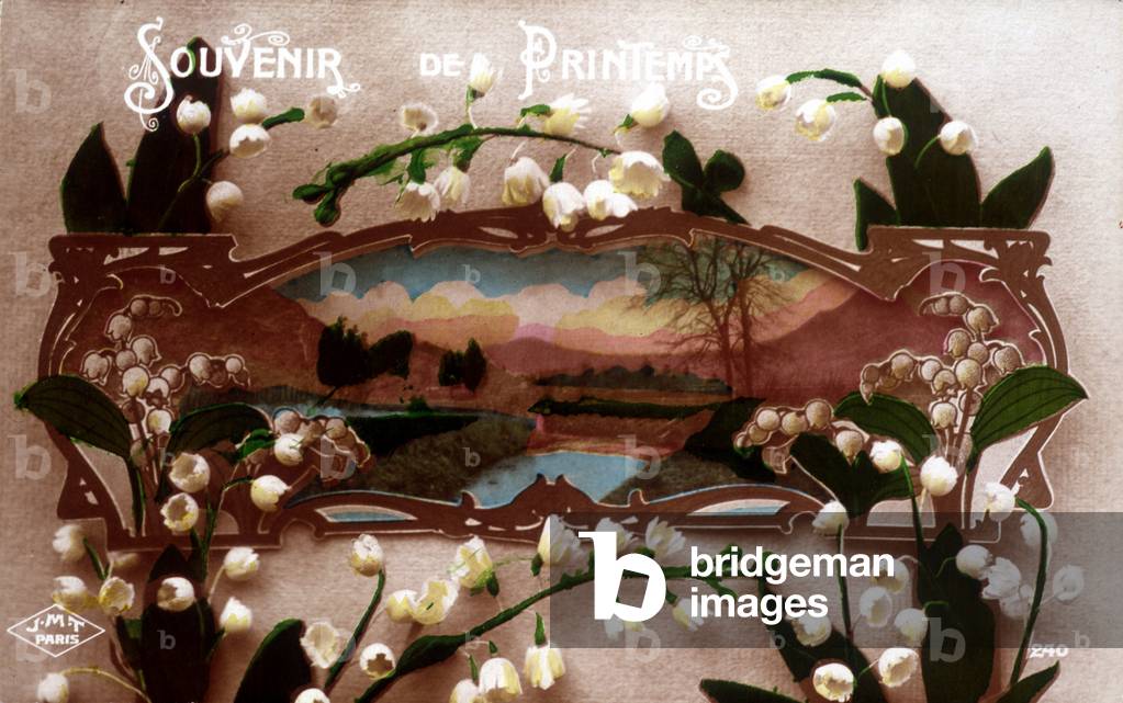 Souvenir de Printemps: les liguets, postcard, sd. early 20th century.
