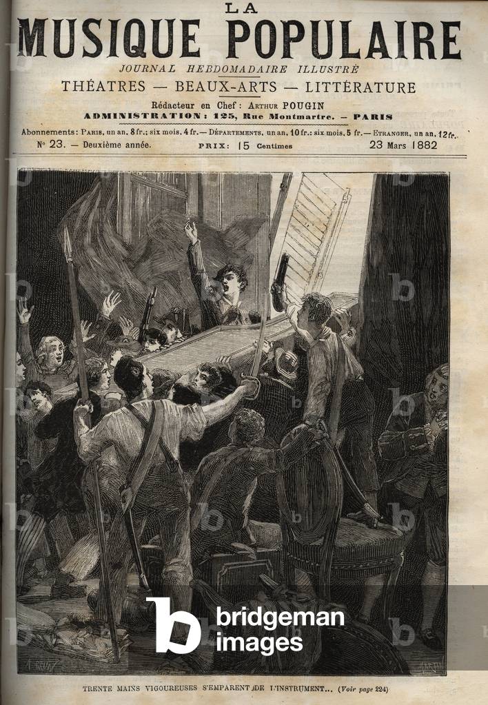 Marie-Antoinette's harpsichord Histoire de 1834 “” Thirty vigorous hands seize the instrument...”” under the horrified eyes of the queen's tuner, on the right.