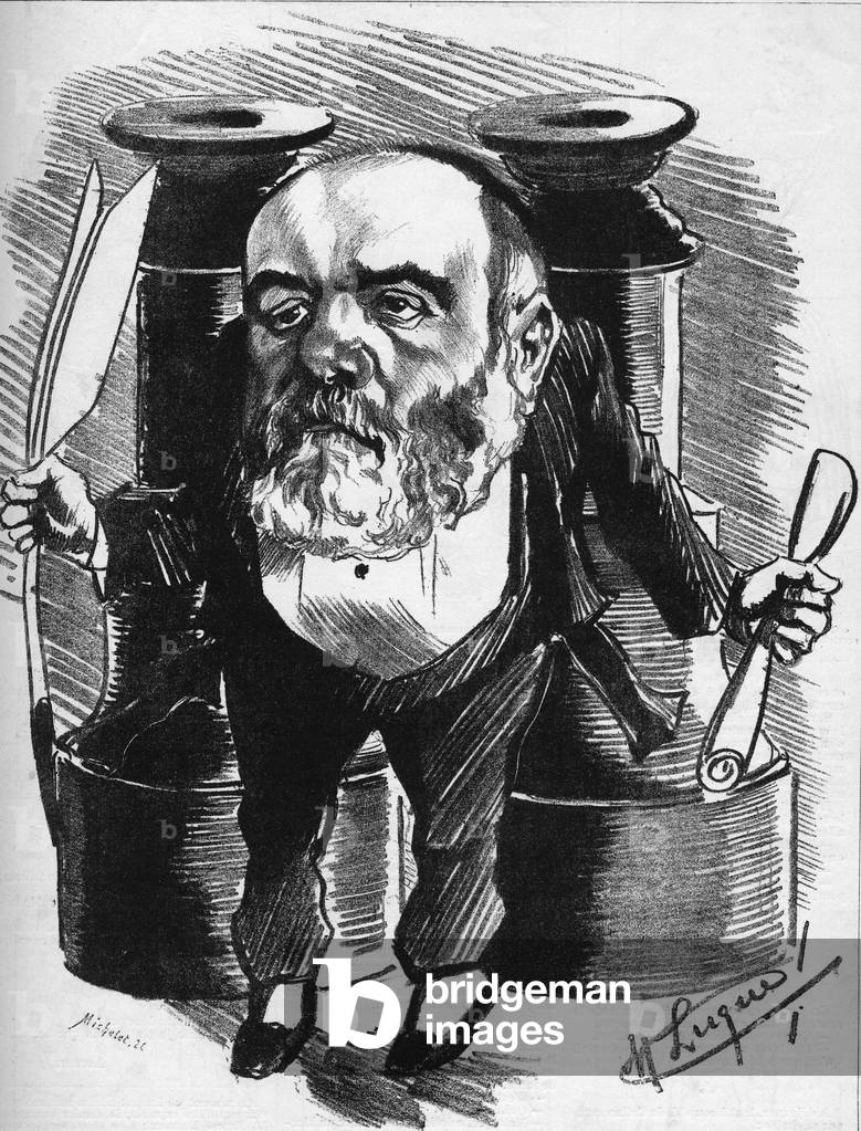 Cartoon depicting dramatic critic Francisque Sarcey , 1886 (drawing)