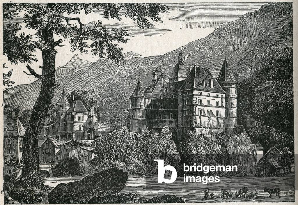 View of the castle of Vizille in Isere.