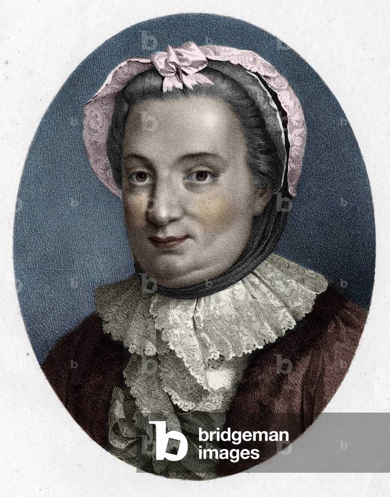 Portrait of Françoise d'Issembourg d'Happoncourt, Madame de Graffigny (Grafigny) (1695-1758). Woman of letters.