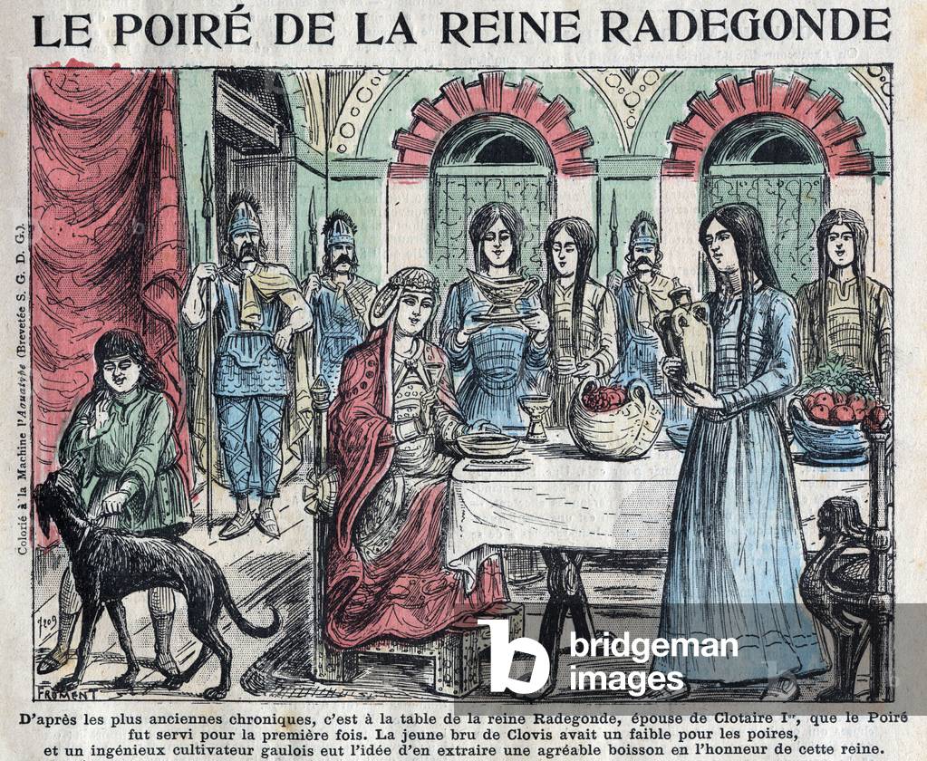 Servants serve in Radegonde, wife of Clotaire I, the pear drink imagined in her honour, 1905-08 (print)