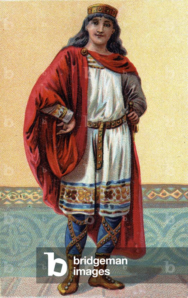 Portrait of Clovis II, King of the Francs (v.633-657).