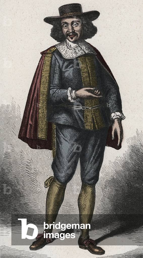 Jean Baptiste Poquelin Moliere 1622-1673 - (Jean-Baptiste Poquelin, 1622-1673) engraving - 19th century