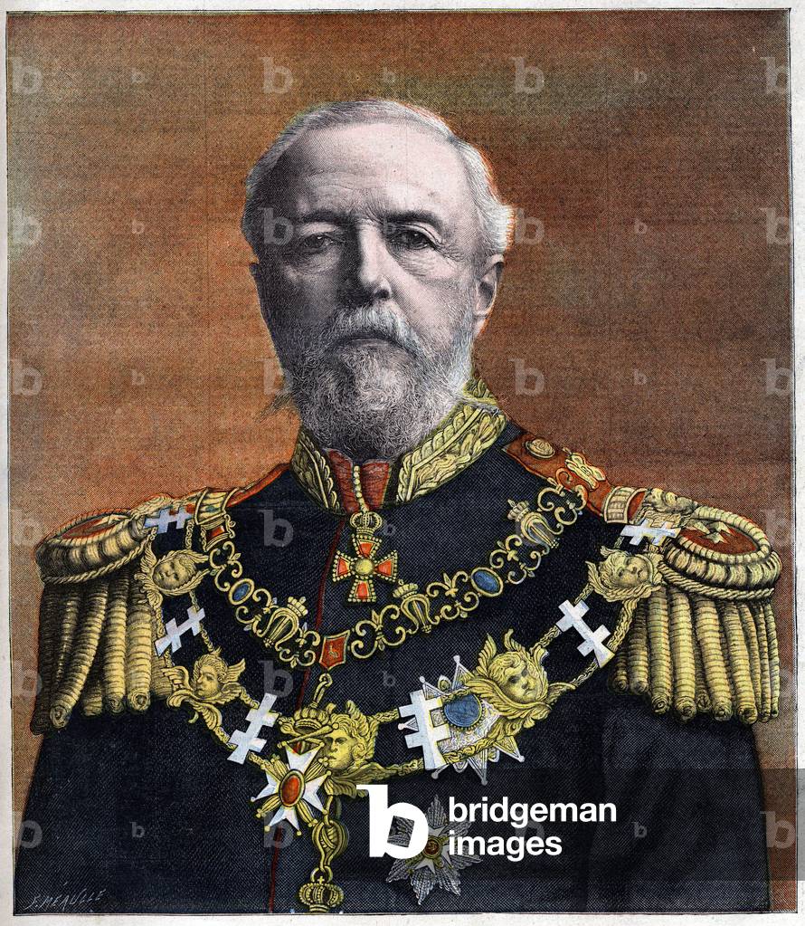 Portrait of King Oscar II of Sweden- in 