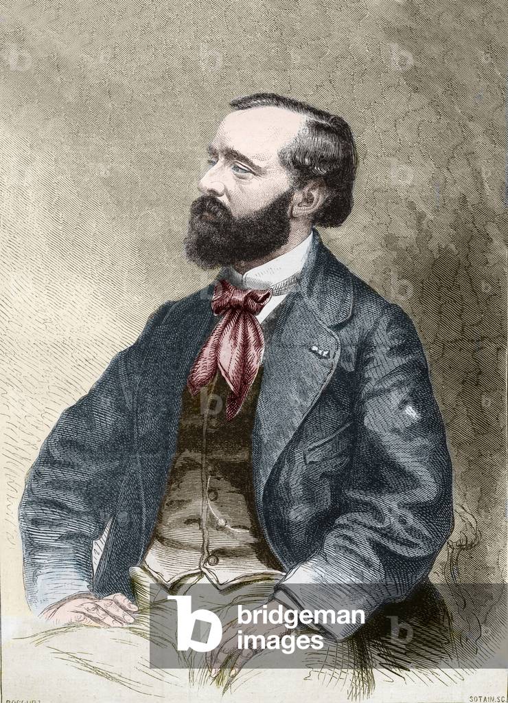 Portrait of Pierre Alexix Ponson du Terrail, writer, folietonist 1829-1871.