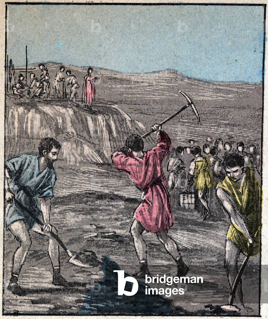 Construction site began on Mount Moriah of King Solomon's Temple, beg of 20th century (print)