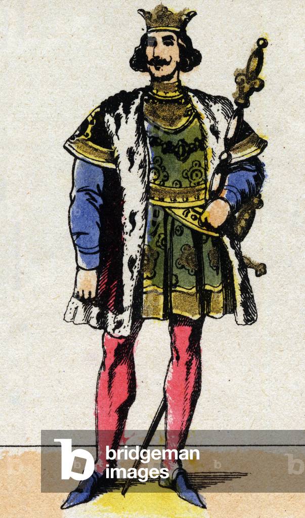 Portrait of Charles IV the Bel (1294 - 1328), King of France.