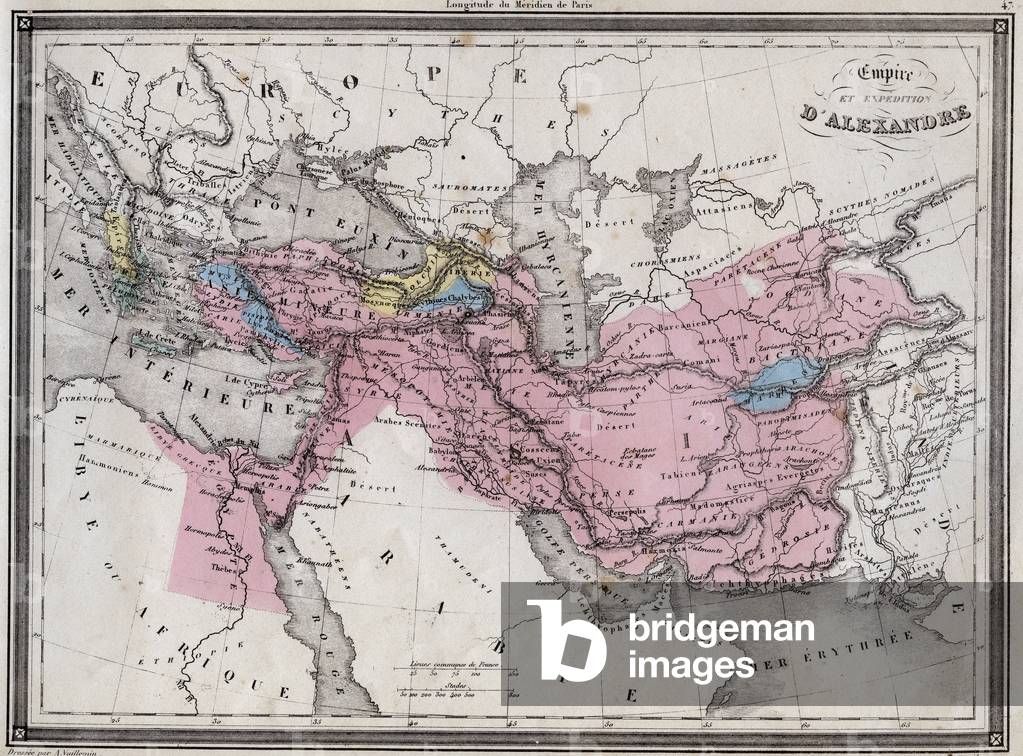 Empire and Expedition of Alexander the Great 1845 (lithograph)