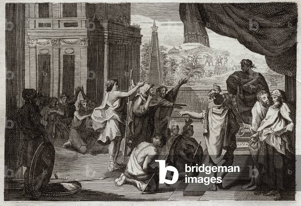 Illustration for the Royaumont Bible, 1811 (engraving)