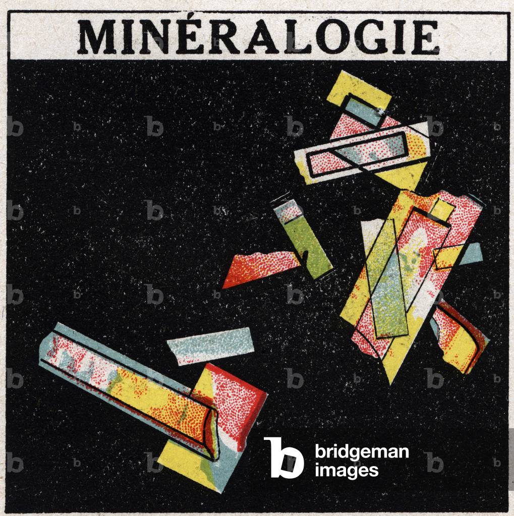 Double refraction: mineralogy. Anonymous illustration of 1925 (print)