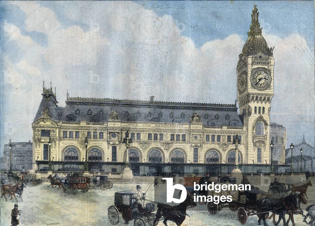 View of the Gare de Lyon in Paris from Le Petit Parisien, 1902 (engraving)