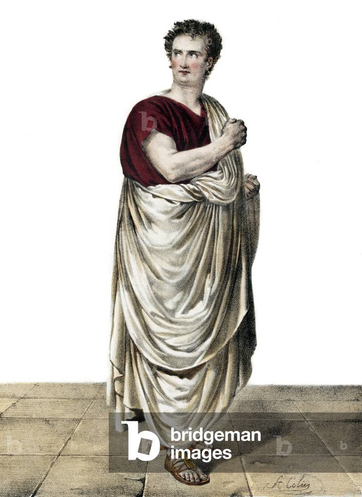 Felicity-Auguste Saillot dit Desmousseaux French actor (1785 -1854) in the role of Roscius in “” Sylla”” by Etienne de Jouy (1764-1846)