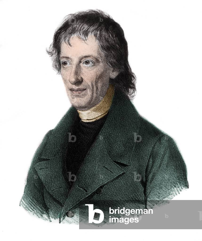 Portrait of Bernhard Placidus Johann Nepomuk Bolzano, Bohemian mathematician, logician, philosopher, theologian, 1781-1848 (engraving)