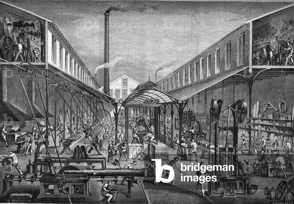 Major industries in the 19th century: construction workshops for sawmill and machine tools, from M. arbey to Paris in 1865.