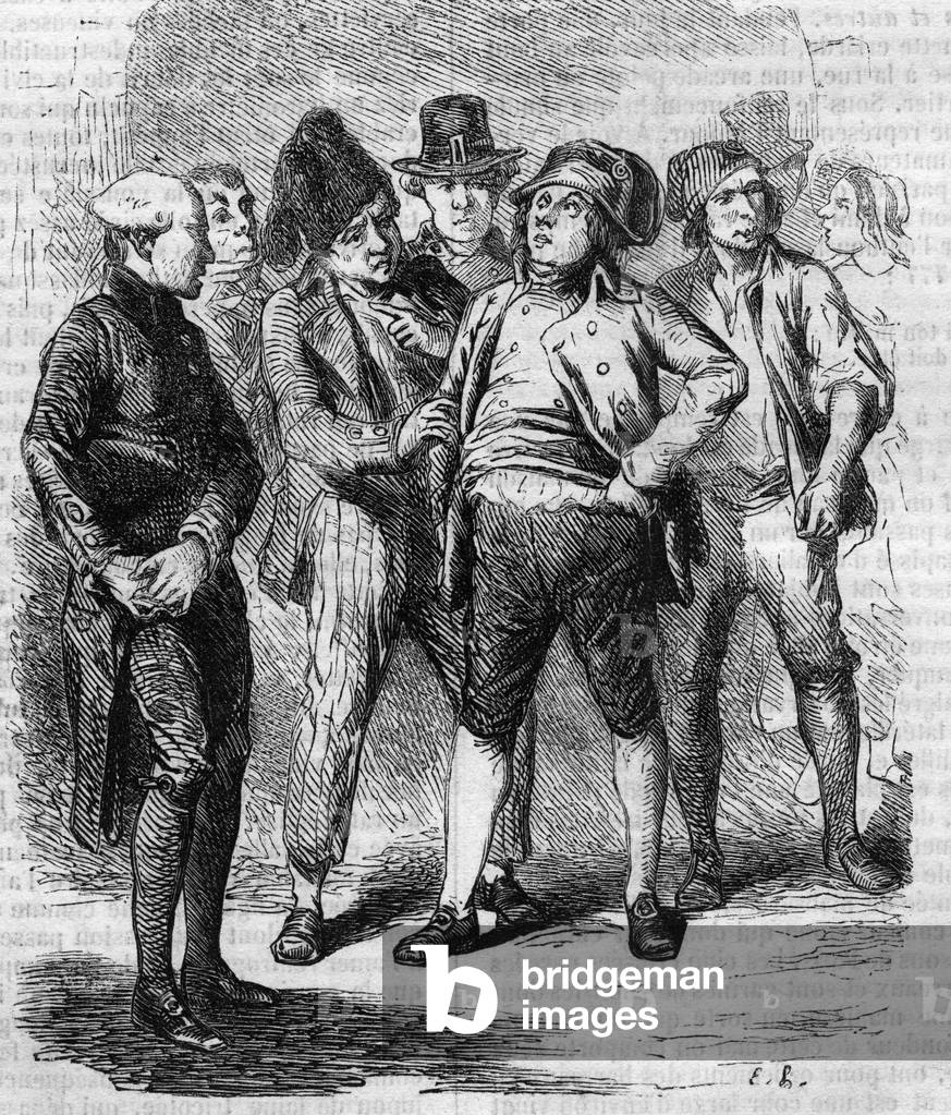 Goriot was president of his section during the Revolution. Engraving mid 19th century. Illustration for “The Father Goriot” by Honore de Balzac (1799-1850).