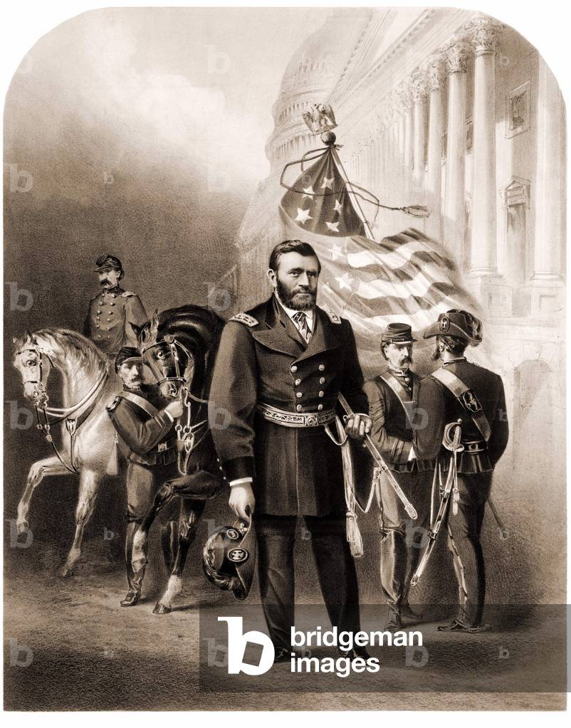 General Ulysses Grant (1822-1885), American statesman, 18th President of the United States. Illustration of the 19th century.