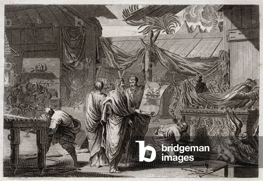 Illustration for the Royaumont Bible, 1811 (engraving)