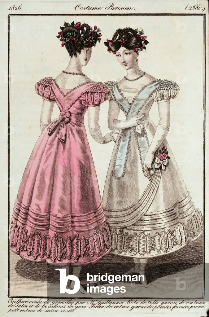 Fashion, France, 19th century - Women's Fashion - Ladies and Fashion Journal, Parisian Costumes, 1826 -