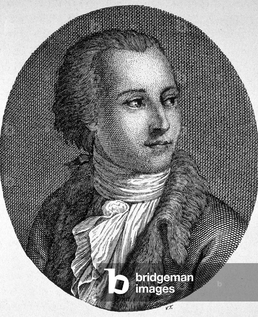 Portrait of Gaetano Filangieri (1752 - 1788), Italian philosopher and lawyer