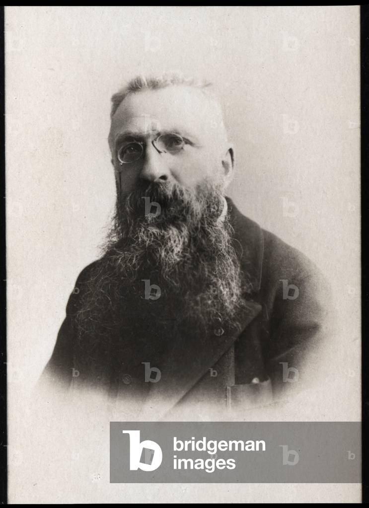 Portrait of Auguste Rodin (1840-1917), French sculptor. 