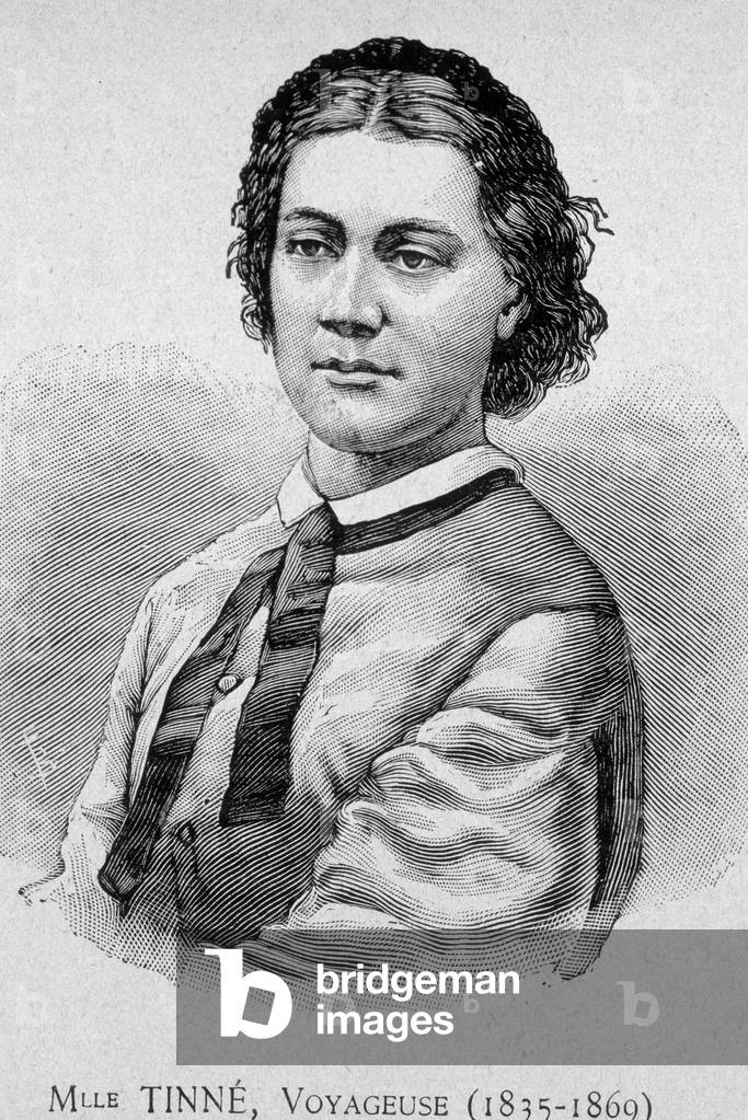 Portrait of Miss Tinné, Traveller (1835 - 1869) - grav. 19th century