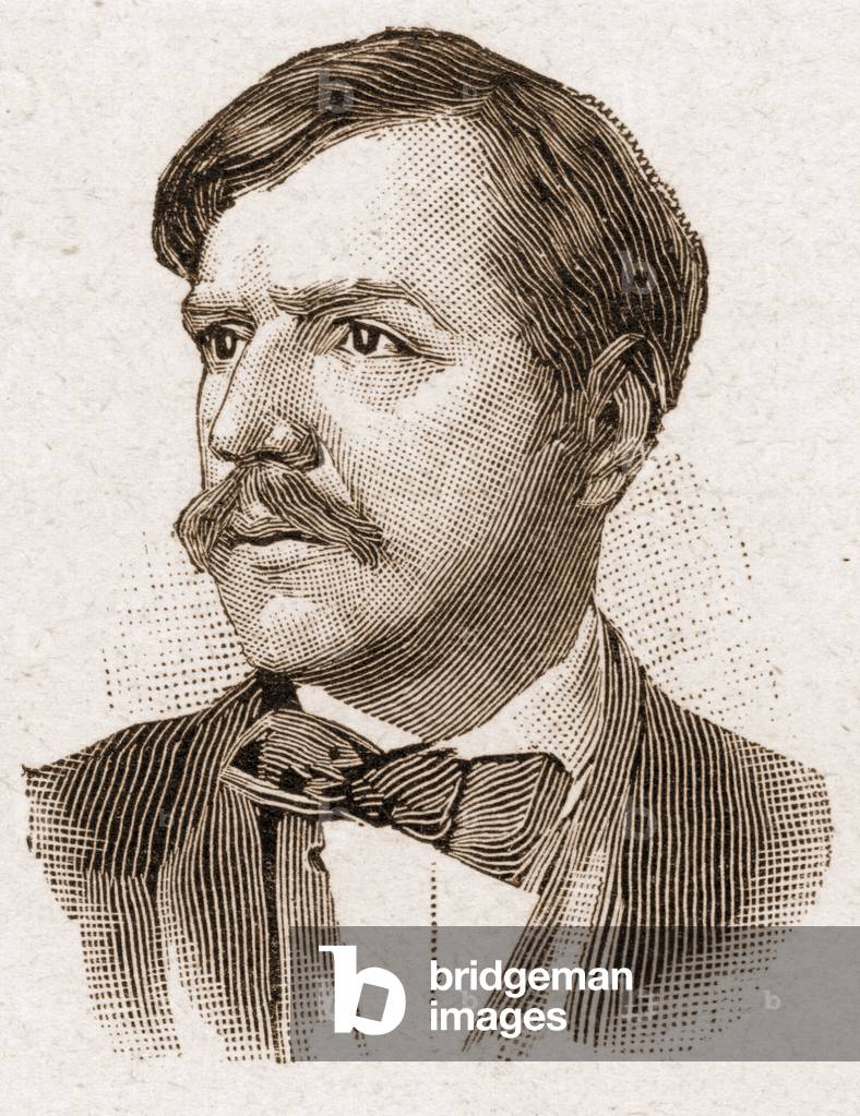 Members of the Academy Francaise in 1895: portrait of 'Paul Bourget (1852-1935), French writer.