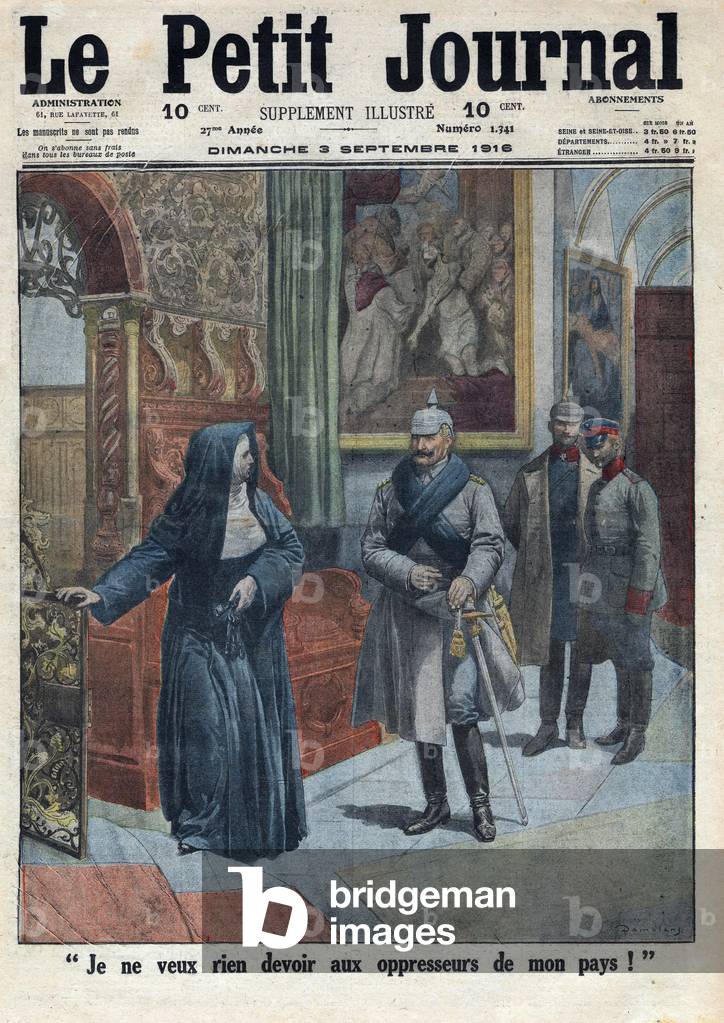 Prima guerra mondiale 1914-1918. Una suora benedettina insoddisfatta della visita del Kaiser Guglielmo II di G