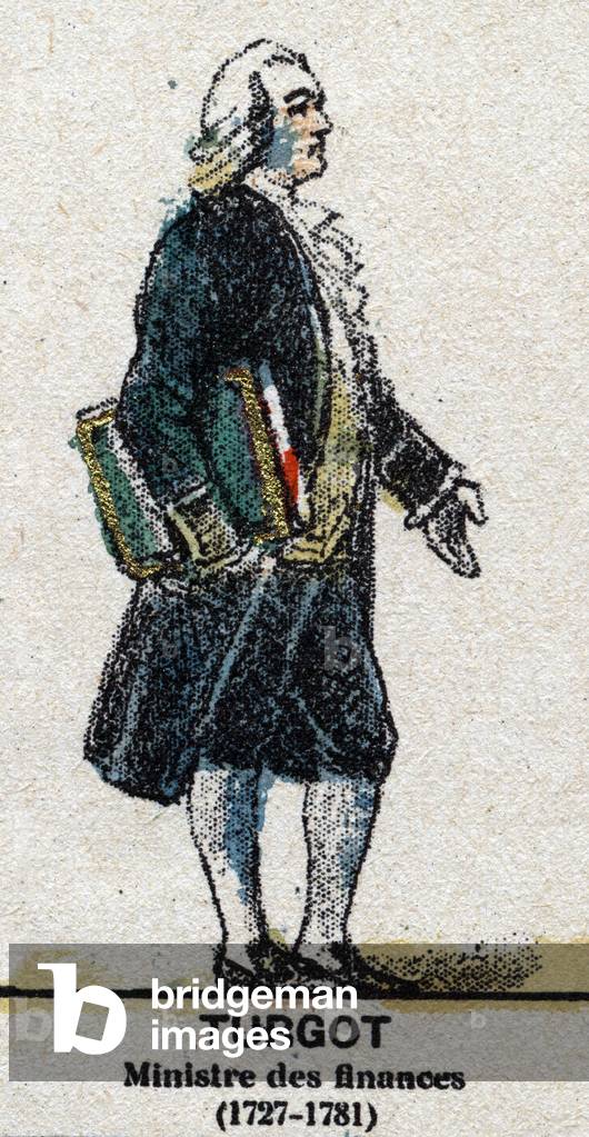 Anne Robert Jacques Turgot (1727-1781), Baron de l'Aulne, French statesman, late 19th century (print)