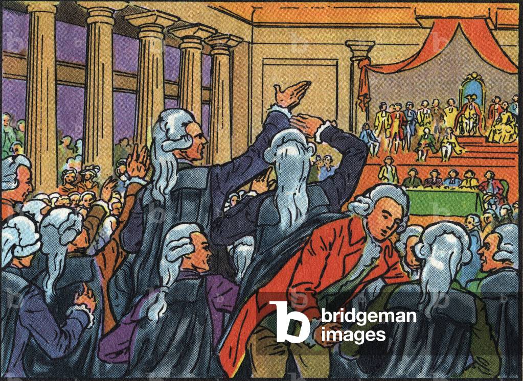 Opening of the General States at Versailles on 5 May 1789 joining the Three Orders, 20th century (print)