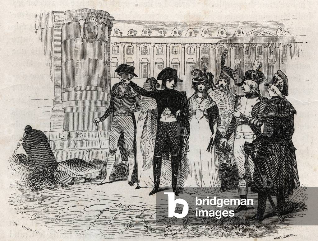 Napoleon walking with Madame Tallien by French Artist