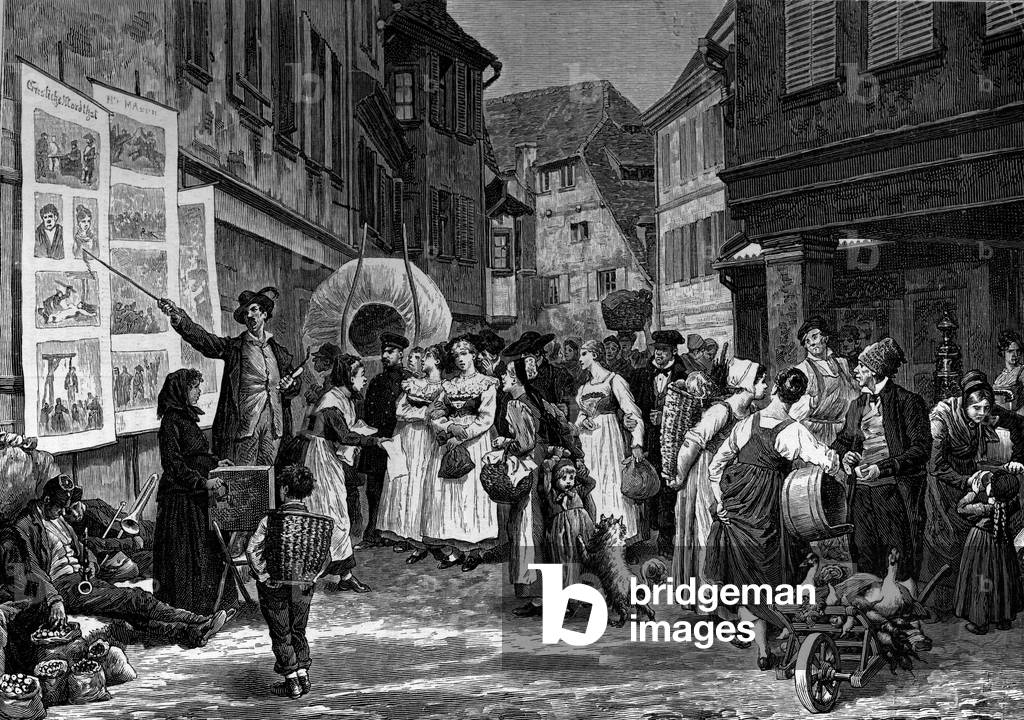 Le chanteur de lamte en Alsace. Engraving in “Le Journal de la jeunesse””, 1890.