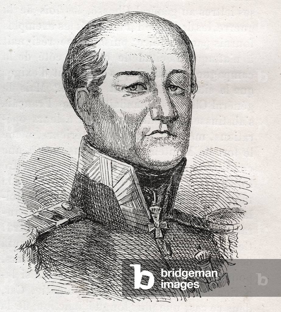 Portrait of David Hendrik, Baron Chasse 1765-1849 - engraving