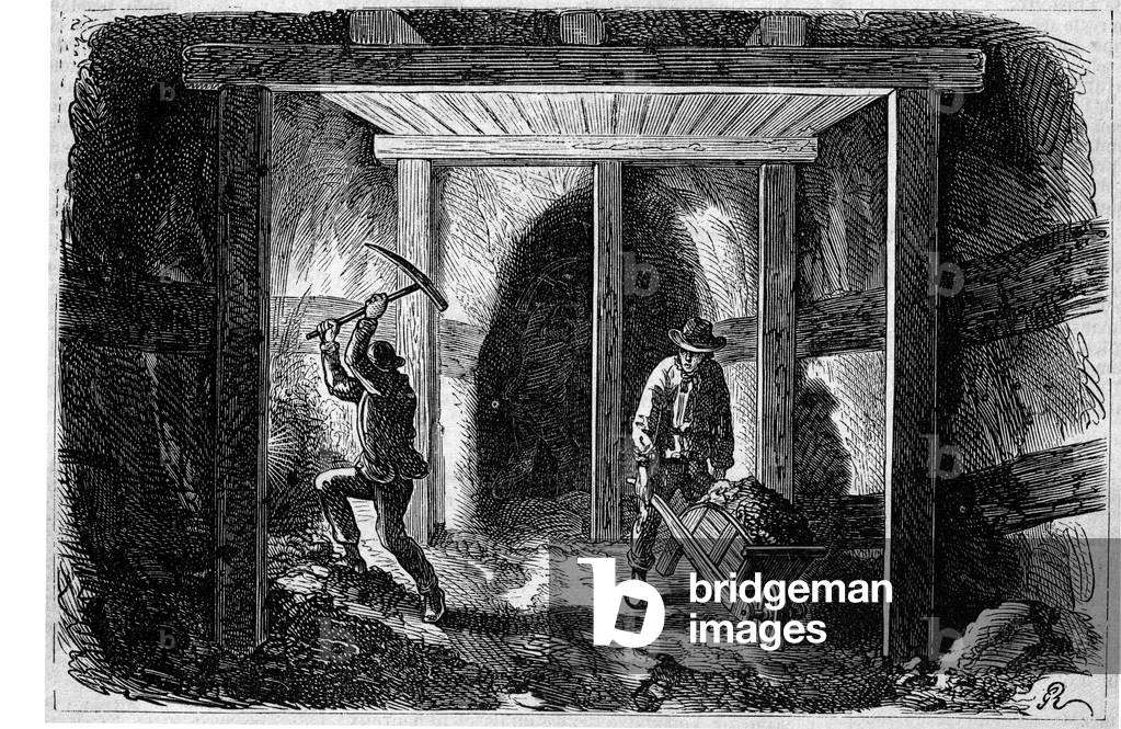 Transformations of Paris under the Second Empire, Haussmann Paris. Construction of the Sewer Collector, 1858: the rat hole. Engraving in “” Le Monde Illustré”” n°43 of 6 February 1858.