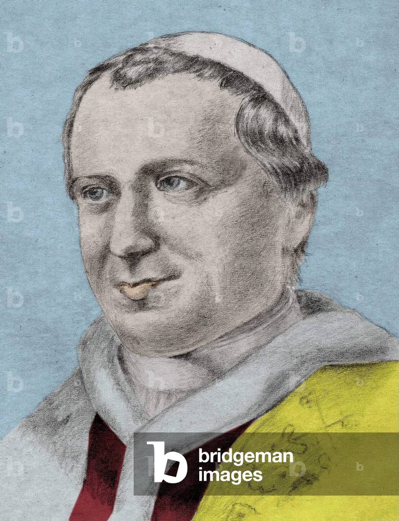Portrait of Pius IX (1792 - 1878), 253rd Pope (1846 - 1878).